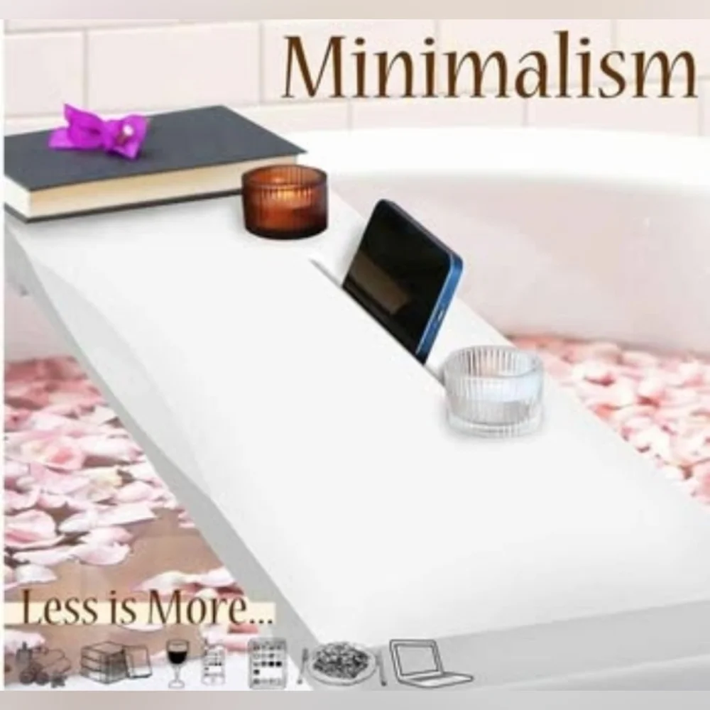 White Bath Tray Caddy